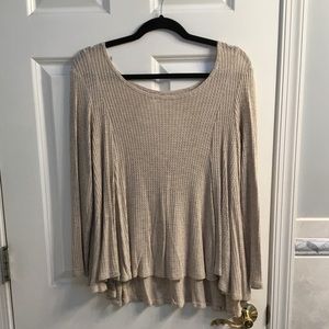 Waffle tan sweater